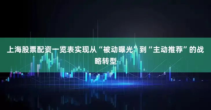 上海股票配资一览表实现从“被动曝光”到“主动推荐”的战略转型